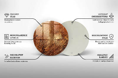 Dessous de bougie rond Cernes des arbres