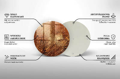 Dessous de bougie rond Cernes des arbres