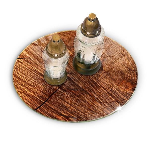 Dessous de bougie rond Structure en bois