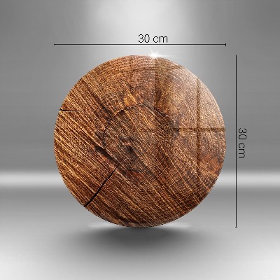 Dessous de bougie rond Structure en bois