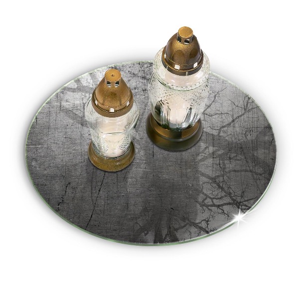 Dessous de bougie rond Texture métallique