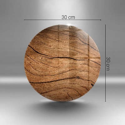 Dessous de bougie rond Texture de planche de bois
