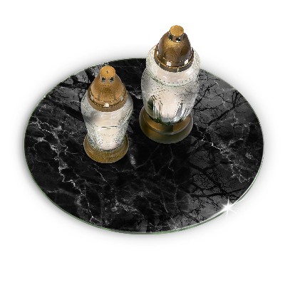 Dessous de bougie rond Marbre élégant