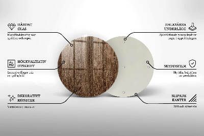 Dessous de bougie rond Texture du bois