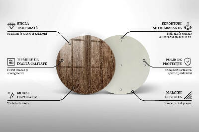 Dessous de bougie rond Texture du bois