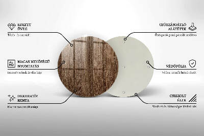 Dessous de bougie rond Texture du bois