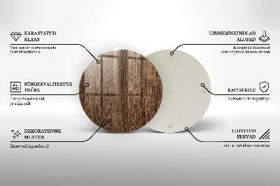 Dessous de bougie rond Texture du bois