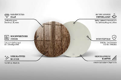 Dessous de bougie rond Texture du bois