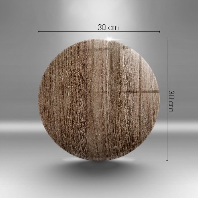 Dessous de bougie rond Texture du bois