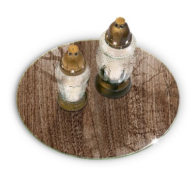Dessous de bougie rond Texture du bois