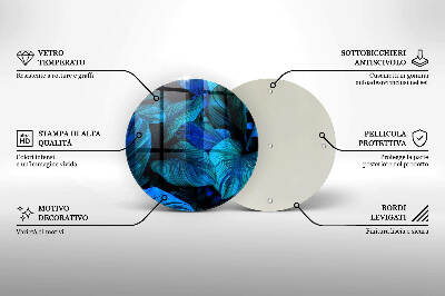 Dessous de bougie rond Feuilles de végétation de la jungle