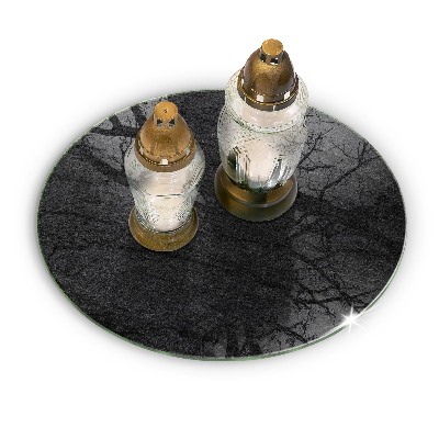 Dessous de bougie rond Texture de pierre