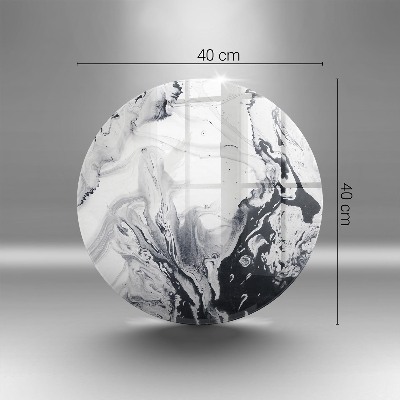 Dessous de bougie rond Abstraction d'encre