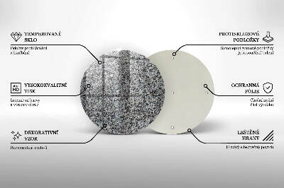 Dessous de bougie rond Texture de pierre