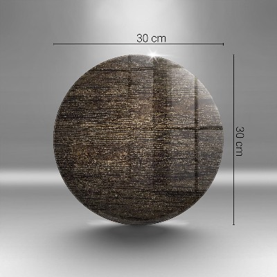 Dessous de bougie rond Texture de l'écorce du bois