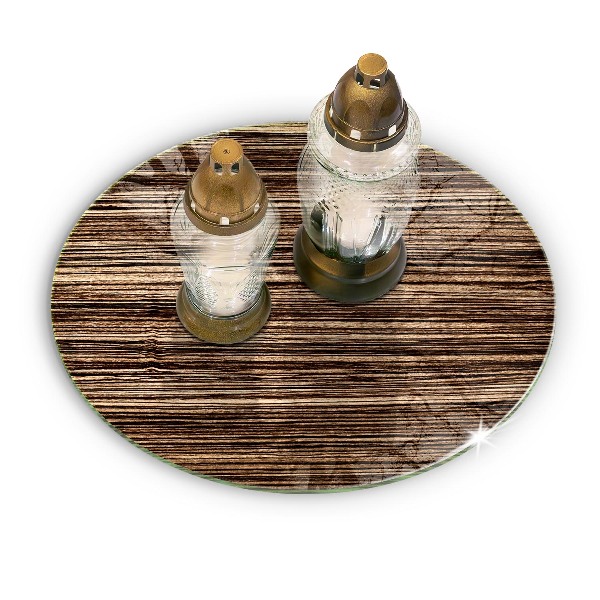 Dessous de bougie rond Texture du bois