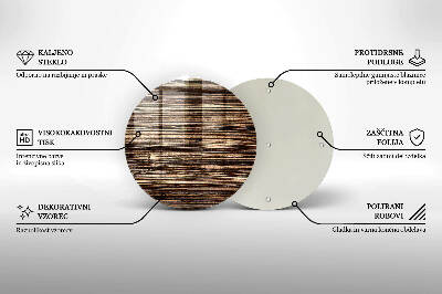 Dessous de bougie rond Texture du bois