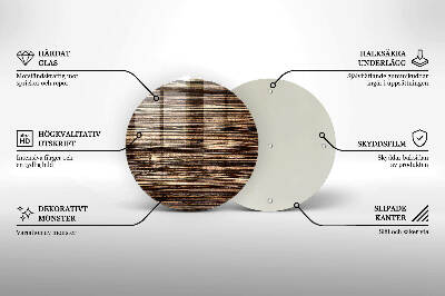 Dessous de bougie rond Texture du bois