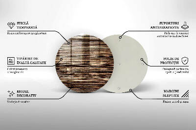 Dessous de bougie rond Texture du bois