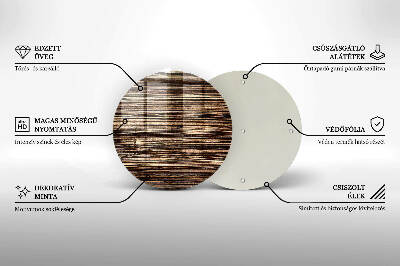 Dessous de bougie rond Texture du bois