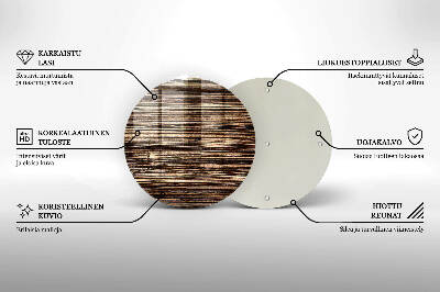 Dessous de bougie rond Texture du bois
