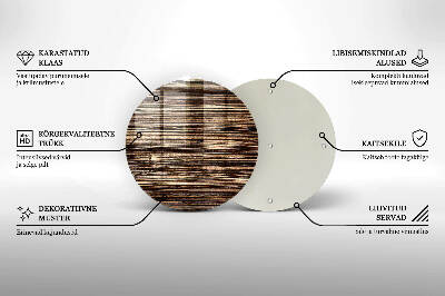 Dessous de bougie rond Texture du bois