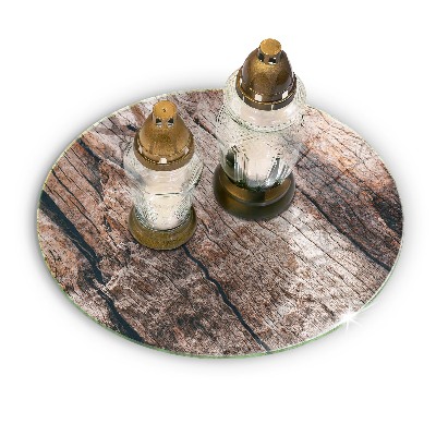 Dessous de bougie rond Structure en bois