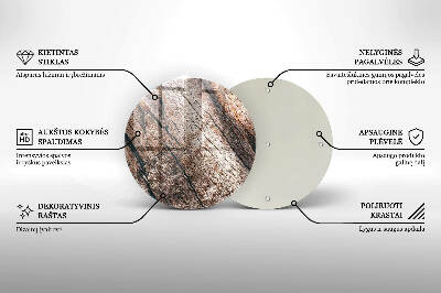 Dessous de bougie rond Structure en bois