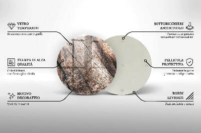 Dessous de bougie rond Structure en bois