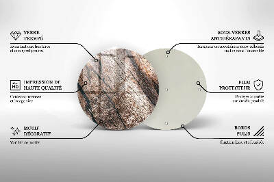 Dessous de bougie rond Structure en bois