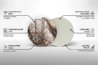 Dessous de bougie rond Structure en bois
