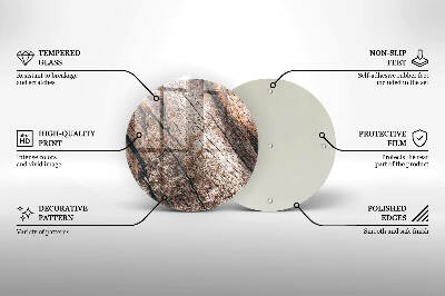 Dessous de bougie rond Structure en bois