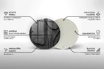 Dessous de bougie rond formes de pierre 3D