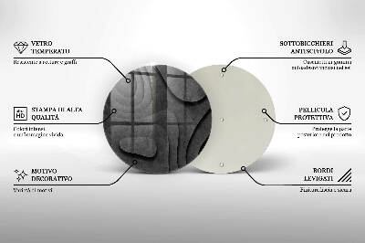 Dessous de bougie rond formes de pierre 3D