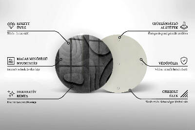 Dessous de bougie rond formes de pierre 3D
