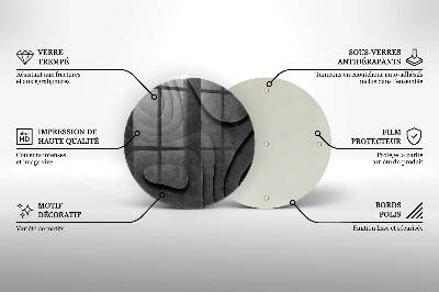 Dessous de bougie rond formes de pierre 3D