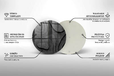 Dessous de bougie rond formes de pierre 3D