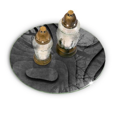 Dessous de bougie rond formes de pierre 3D