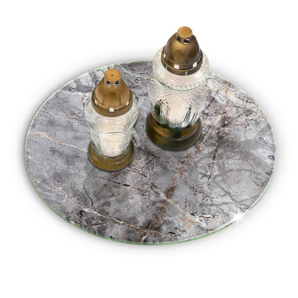 Dessous de bougie rond Texture de pierre