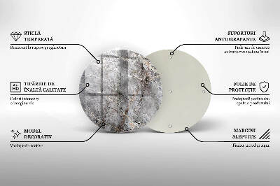 Dessous de bougie rond Texture de pierre