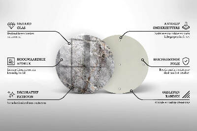 Dessous de bougie rond Texture de pierre