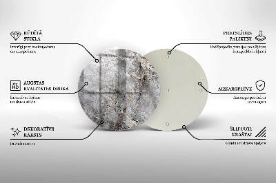 Dessous de bougie rond Texture de pierre