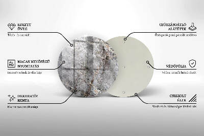 Dessous de bougie rond Texture de pierre