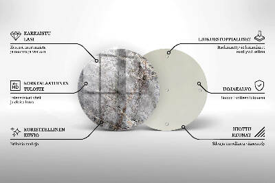 Dessous de bougie rond Texture de pierre