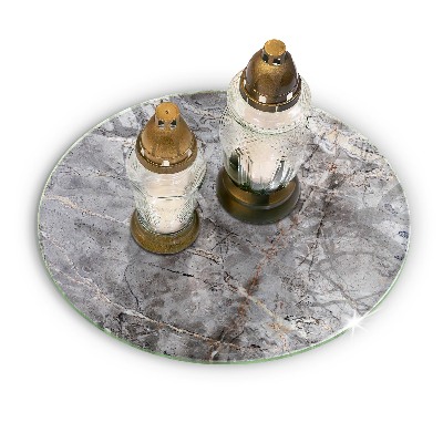 Dessous de bougie rond Texture de pierre