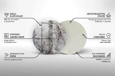 Dessous de bougie rond Texture de pierre