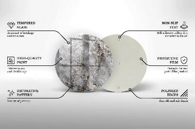 Dessous de bougie rond Texture de pierre