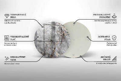 Dessous de bougie rond Texture de pierre