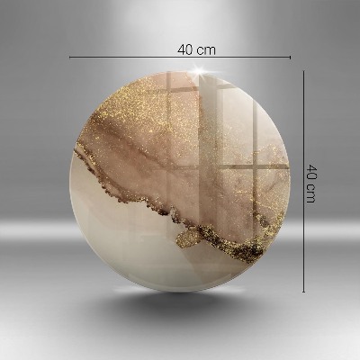 Dessous de bougie rond Or abstrait