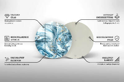 Dessous de bougie rond Structure avec de l'or